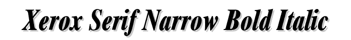 Xerox Serif Narrow Bold Italic police